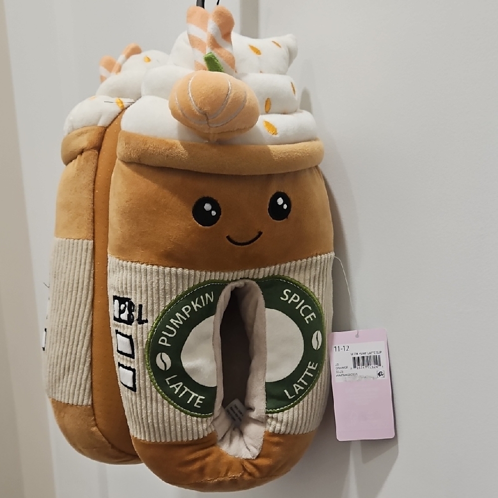 Pumpkin Spice Latte Slippers
